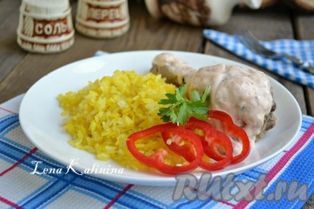 Рецепт риса с курицей в мультиварке