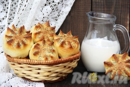 Красивые булочки с маком