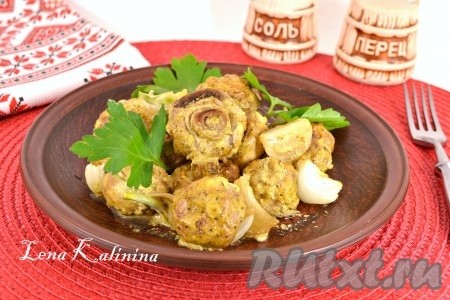 Шампиньоны, запеченные в духовке целиком