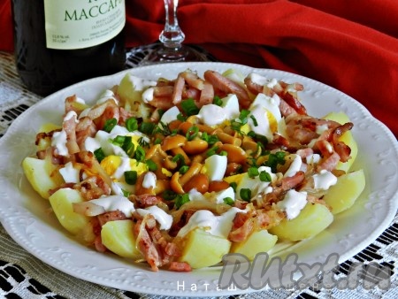 Салат "Деревенский" с грибами