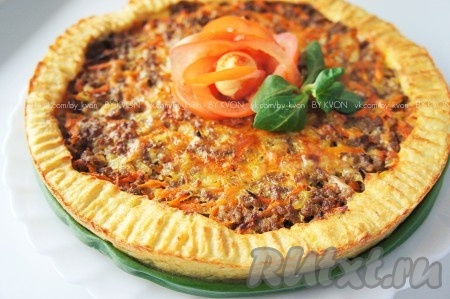 Картофельная запеканка с говяжьим фаршем в духовке