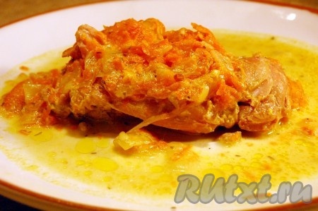 Рецепт кролика в сливках