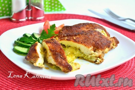 Куриное филе, фаршированное сыром