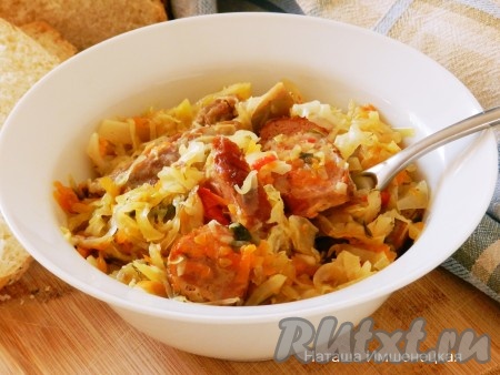 Рецепт свиных ребрышек с капустой