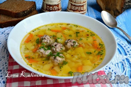 Картофельный суп с фрикадельками