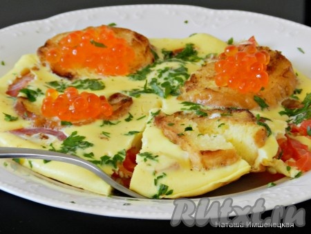 Омлет с гренками