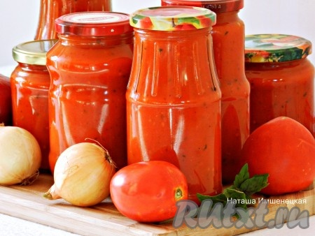 Вкусный соус для пиццы на зиму готов.