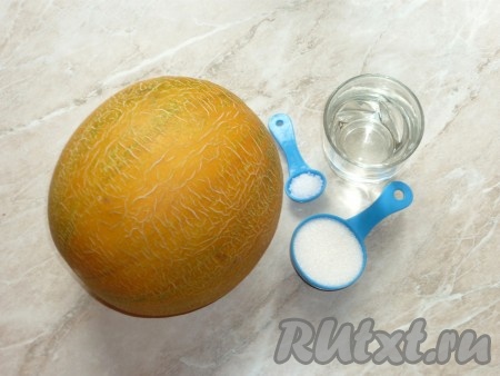 Ингредиенты для приготовления дыни в сиропе на зиму 