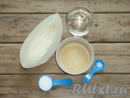 Ингредиенты для приготовления желе из дыни