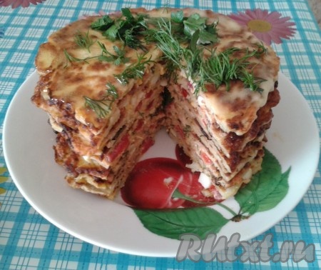 Тортик из кабачка и картофеля