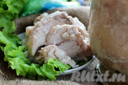 Домашняя тушенка из курицы в духовке