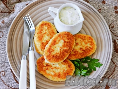 Картофельные котлеты с творогом