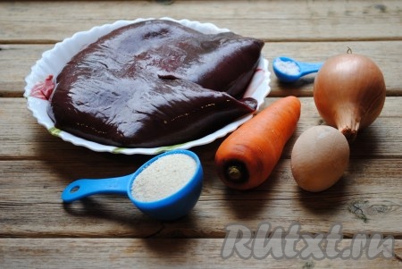 Ингредиенты для приготовления печеночных котлет на пару