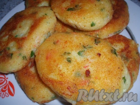 Картофельные котлеты с крабовыми палочками