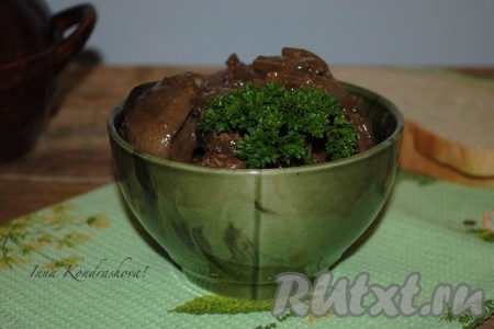Печень с медом и соевым соусом