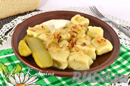 Ленивые вареники из картофельного пюре