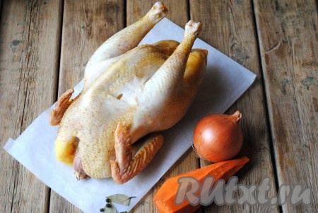 Ингредиенты, которые потребуются, чтобы сварить прозрачный куриный бульон