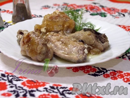 Куриные крылышки в сметане