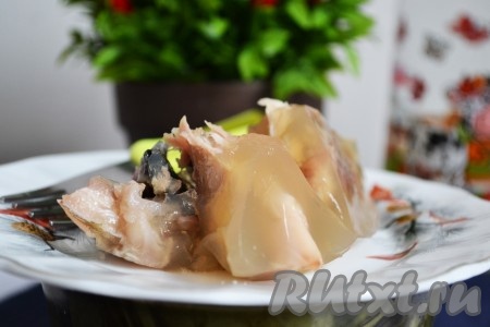 Заливное из головы толстолобика получается не только сытным, но и необыкновенно вкусным.
