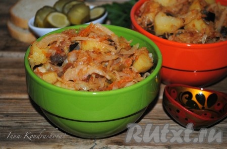 Овощное рагу с капустой и картофелем