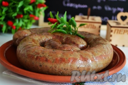 Печеночная колбаса с гречкой