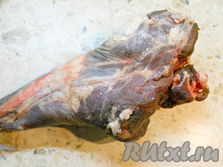 У меня была вот такая козья нога, еще не обработанная.