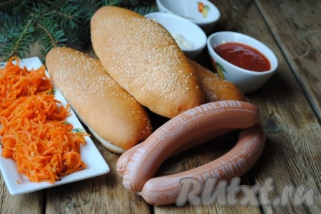 Ингредиенты для приготовления хот-догов в домашних условиях