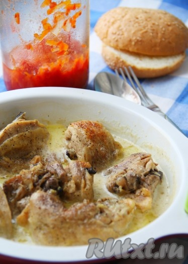 Курица с плавленным сыром