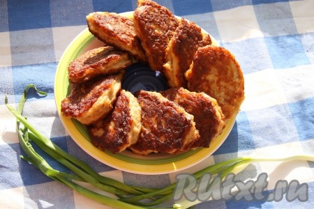 Мясные оладьи из фарша