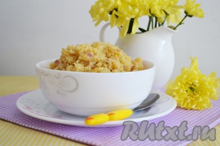 Подавать на стол в теплом виде. 