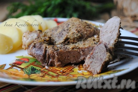 Свинина в горчице, запеченная в духовке