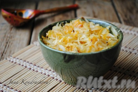 Квашеная капуста, жареная на сковороде