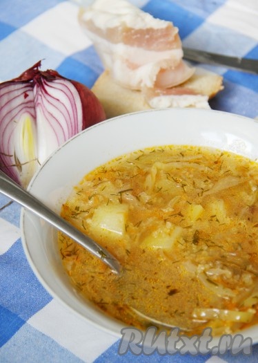 Щи из свежей капусты с пшеном