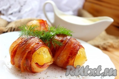 Картофель, запеченный в беконе