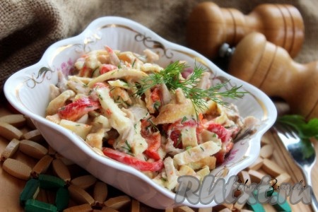 Рецепт салата с курицей и болгарским перцем