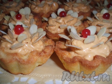 Корзиночки с карамельным суфле