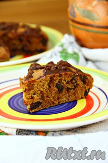 Постный пирог с черносливом