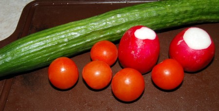 Приготовим овощи.