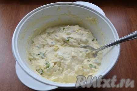 Тесто перемешать.