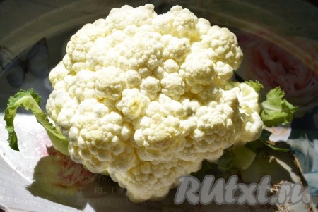 Цветную капусту вымыть.