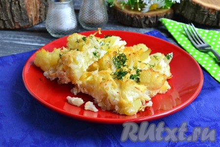 Картошка, запеченная с цветной капустой в духовке