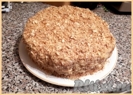 "Наполеон" без выпечки из печенья "Ушки"