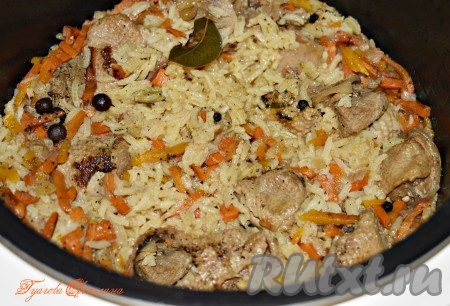 Рис с уткой в мультиварке