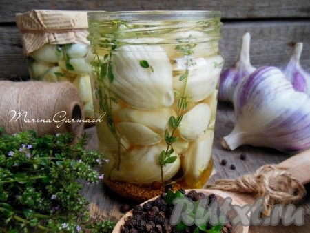 Заготовка чеснока в масле на зиму