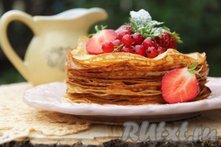 Блины с крахмалом на молоке