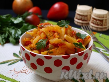 Тушёная кольраби