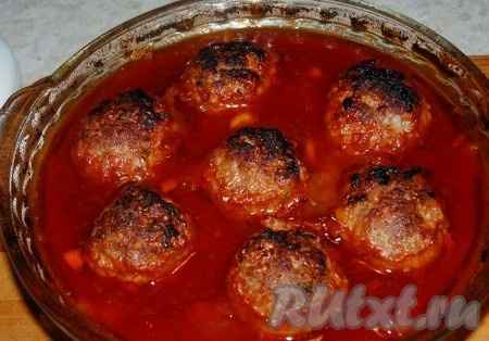 Через 40 минут наши вкусные мясные тефтели в томатном соусе готовы.