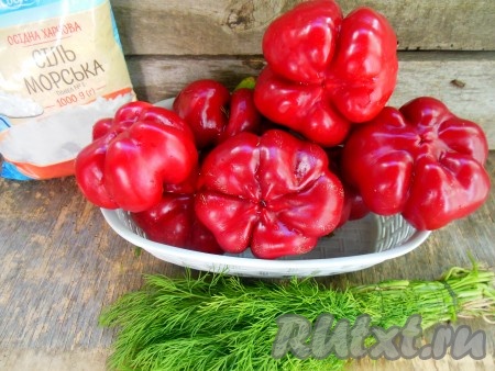 Для приготовления заправки из болгарского перца на зиму я использовала вот такие ингредиенты.