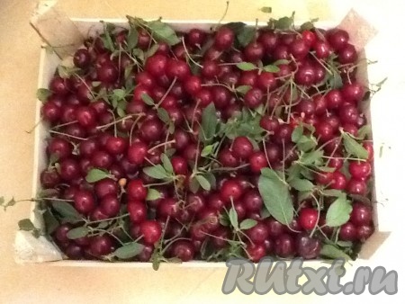 Подготовим вишню.
