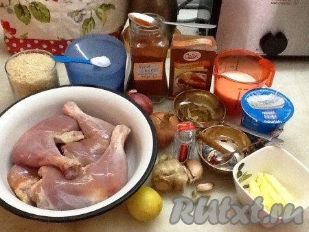 Подготовим продукты для приготовления курицы Барьяни.
